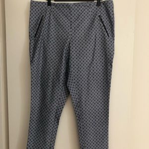 Blue patterned work pant